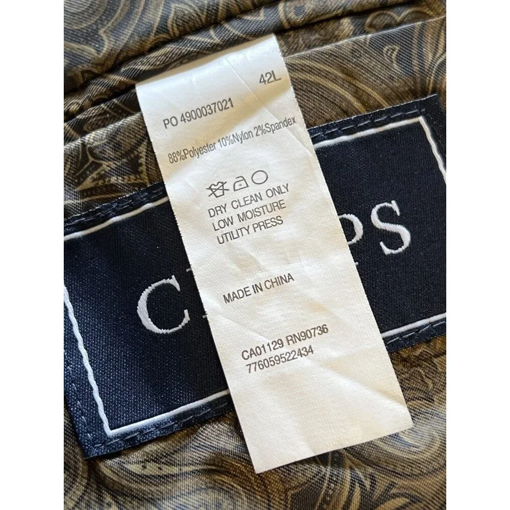 Chaps Corduroy‎ Sport Coat  Brown Size 42L Classic City Formal Mens Designer